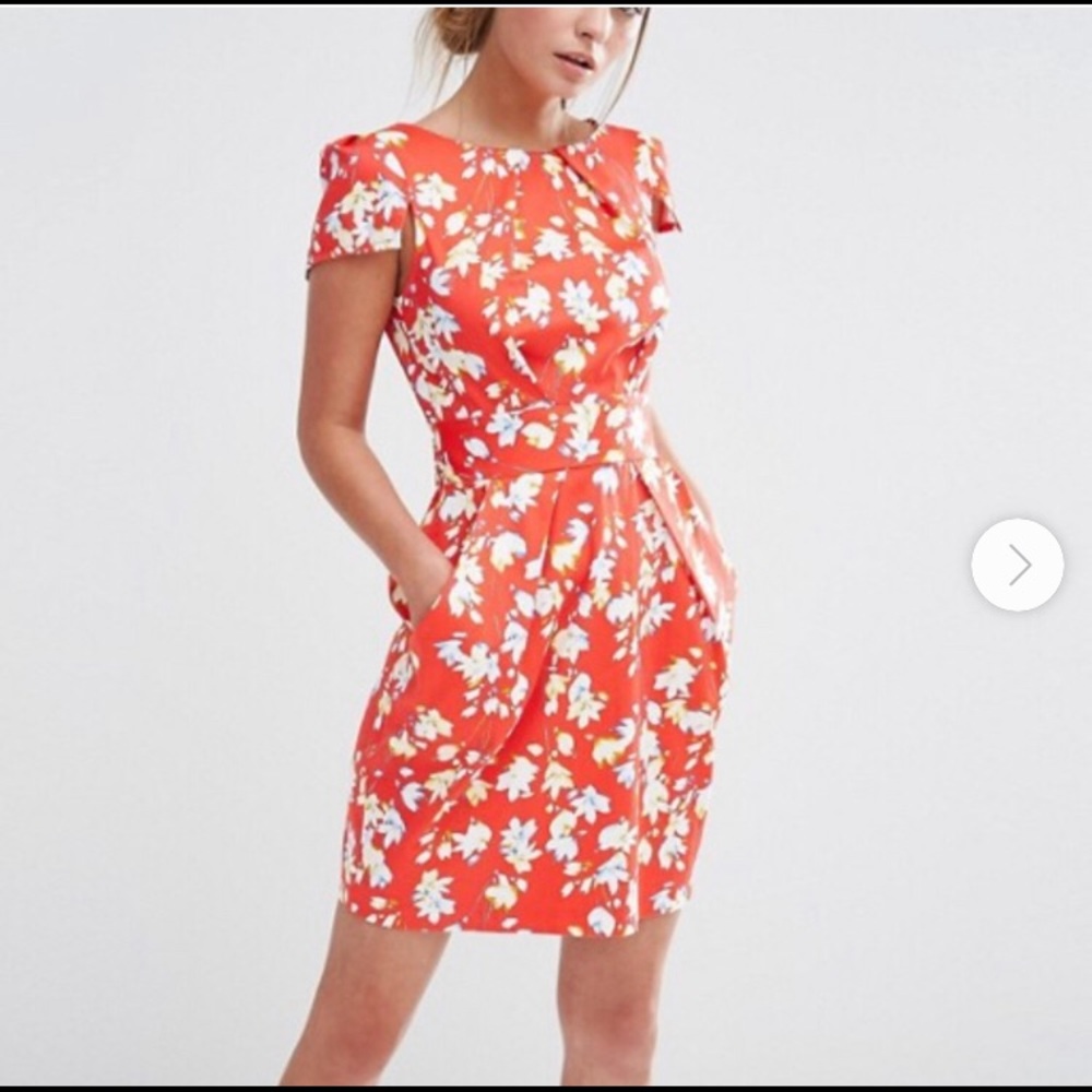 Closet London capped sleeve dress